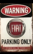 Tabliczka parkingowa garażowa Fiat parking only blaszana