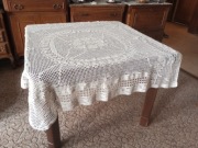 Nowa serweta/obrus ręcznie robiony na szydełku 110x110cm