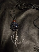 Naszyjnik rzemyk kamień boho alternative fashion drewniane korale