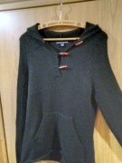 Banana republic  czarny jesienny na kapturem100% wełna 