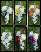 Kompozycja stroik na grób cmentarz chryzantemy 