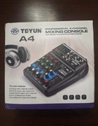 Mikser Teyun A4 - Profesjonalna konsola 4-kanały, Bluetooth i USB