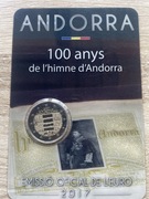 2 euro Andora 2017 – 100. rocznica hymnu narodowego – Coincard BU