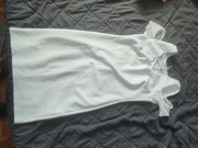 Sukienka biała z krótkim rękawem 