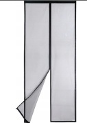 Moskitiera magnetyczna drzwi 90 x 200cm Apalus czarna