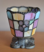 Lampion witrażowy styl Tiffany świecznik lampka lampa PartyLite Party Lite