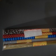 Bibuła Marszczona Karbowana 50x200cm 5 rolek złota srebrna paski  kropki  