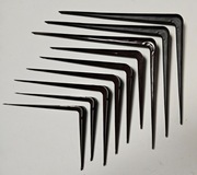 9 szt. Wspornik stalowy, kątownik - 9 szt. DUŻE, NOWE