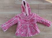 Śliczny różowy kożuszek r.86