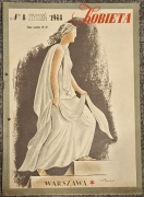 Kobieta nr 8 – styczeń 1948 – PRL, kobieta na schodach – klasyczna okładka