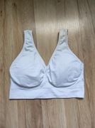 Biały biustonosz sportowy z usztywnieniami 