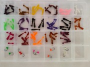 ZESTAW PRZYNĘT SPINNINGOWYCH 2CM 85SZT - 17 KOLORÓW + 10 GŁÓWEK JIGOWYCH