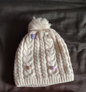 Ciepła zimowa czapka 54 z futerkiem