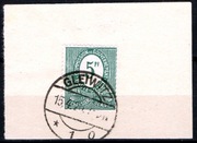 Plebiscyt Górny Śląsk, Fi 3, 1 znaczek stemplowany na wycinku. Gleiwitz *1o