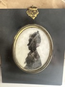 Antique English Silhouette Portrait- attributed to H. Gibbs, 1800-1825,