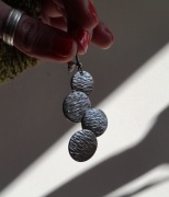 Kolczyki wiszące srebrne koła boho lekkie stal długie eleganckie