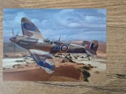 Kartka pocztowa Spitfire Wacław Król Aviation Art Tomasz Kaca