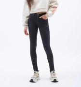 Dr denim S lexy tall ciemny szary jeansy dla wysokich rurki