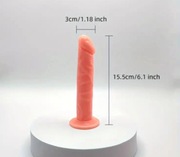 Realistyczny Wibrator Silikonowy z Przyssawką – 15,5 cm