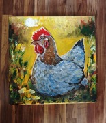 Kura - obraz, akryl na płótnie, 40x40