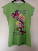 T-shirt z aplikacją i napisami