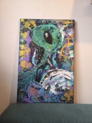 Oryginalny obraz akrylowy, abstrakcja impasto 