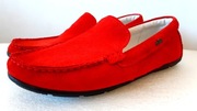 JORDAN czerwone skórzane zamszowe mokasyny roz 43 wkładka 27,5 cm