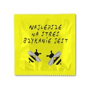 Najepsze na stres - prezerwatywa z nadrukiem