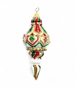 Bombka choinkowa piękny Wisior  szklane ozdoby choinkowe retro styl 