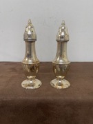 Stare Masywne Amerykańskie Platerowe Przyprawniki Sól i Pieprz Sygnowane