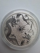 Srebrna Moneta 1oz Double Dragon 2019 - Perth Mint - Dwa Smoki 9999