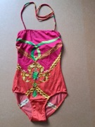 Vintage strój kąpielowy 38/M kolorowy jednoczęściowy