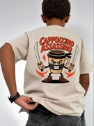 Beżowa koszulka dziecięca „Cappuccino Assassino” - Rozmiar (116-122cm)