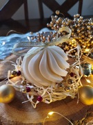 Świąteczna świeca sojowa bombka – piernik & pieczone jabłko