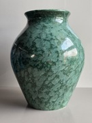 Wazon ceramiczny, turkusowe szkliwo, Sygn. 9/24