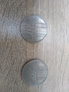 20 zł wieżowiec i kłosy zboża - bez znaku mennicy.