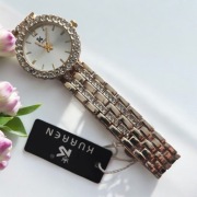 Zegarek damski KURREN złoty elegancki nowy bransoleta cyrkonie