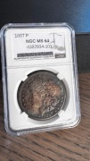 Srebrny Dolar Morgan 1887 P Philadelphia NGC MS 64 – piękny, certyfikowany 