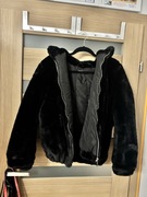 Czarna kurtka futro futerko,krotki fason