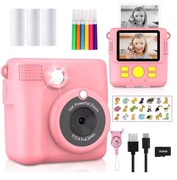 Aparat dla Dzieci z Drukarką HD 1080P Kamera 32GB 3 Rolki