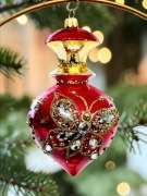 Bombka choinkowa duży Wisior motyl szklane ozdoby choinkowe retro styl 