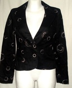 CZARNA MARYNARKA ŻAKIET BOLERO ramia rozm L / 40 (A060) 