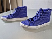 Vans SK8 HI Damskie Skóra Zamek Wysoki Stan Royal Blue Rozmiar 37