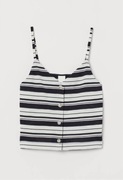 Dżersejowy top w paski H&M Rozm. S + GRATIS