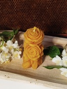 Świeca róże z wosku pszczelego Pasieka Pod Borem