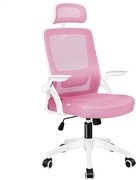 Fotel gamingowy obrotowy Arco ALFORDSON w kolorze różowym, fotel biurowy