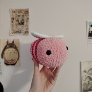 Pszczoła walentynkowa na szydełku pluszak zabawka