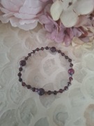 Bransoletka handmade z naturalnych kamieni hematyt granat epidot 