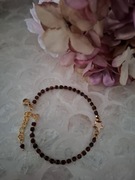 Bransoletka handmade z naturalnych kamieni granat hematyt 