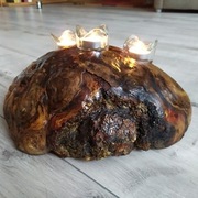 Ręcznie robiony świecznik z czeczotu